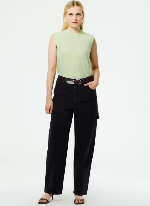 Black Denim Slouchy Carpenter Jean