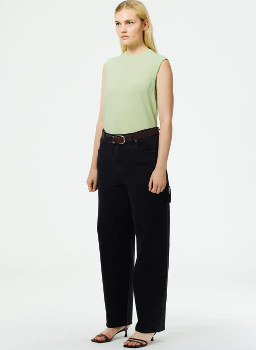Black Denim Slouchy Carpenter Jean