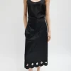 Daisy Embroidered Nylon Skirt