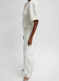 Deluxe Tube Yarn Sweater Mini Puff Pullover