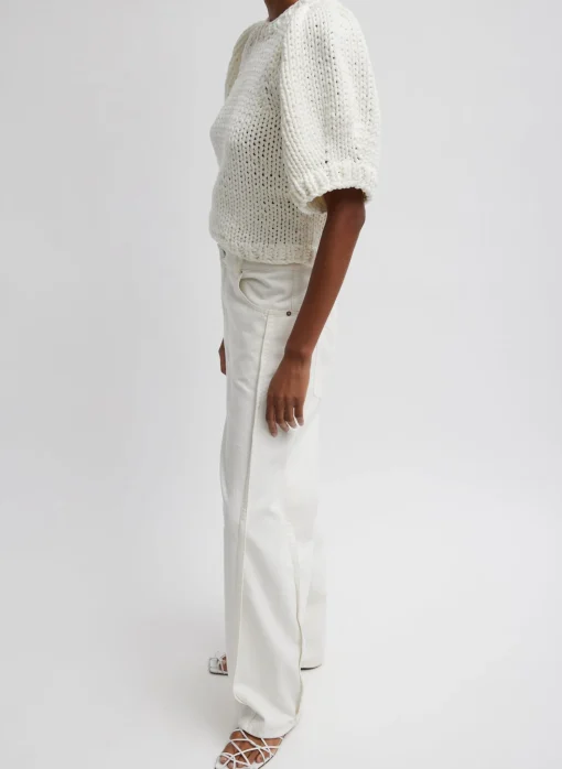 Deluxe Tube Yarn Sweater Mini Puff Pullover