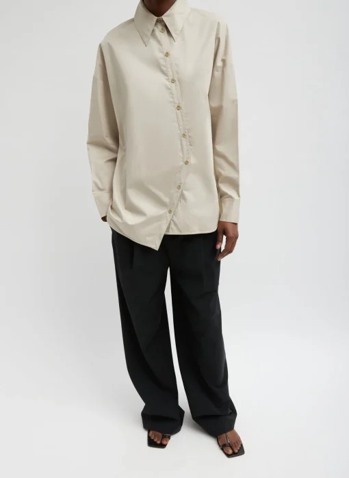Eco Poplin Asymmetrical Shirt