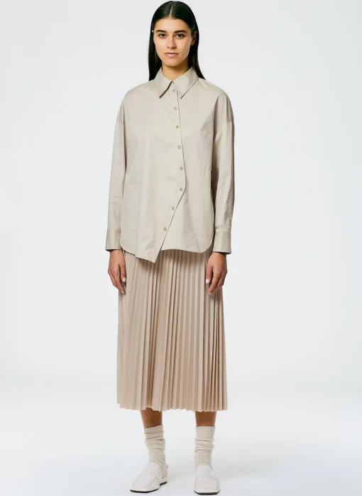 Eco Poplin Asymmetrical Shirt