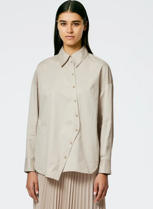 Eco Poplin Asymmetrical Shirt