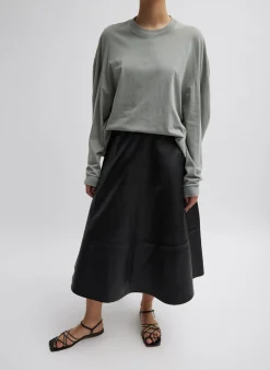 Embossed Python Circle Skirt