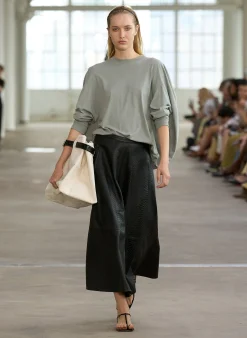 Embossed Python Circle Skirt