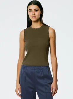 Giselle Stretch Sweater Circle Openback Tank