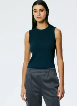 Giselle Stretch Sweater Circle Openback Tank