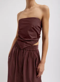 Italian Sporty Nylon Strapless Bandeau
