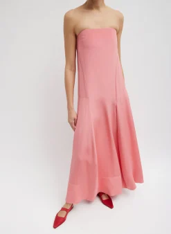 4-Ply Silk Strapless Sculpted Dress