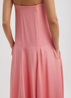 4-Ply Silk Strapless Sculpted Dress
