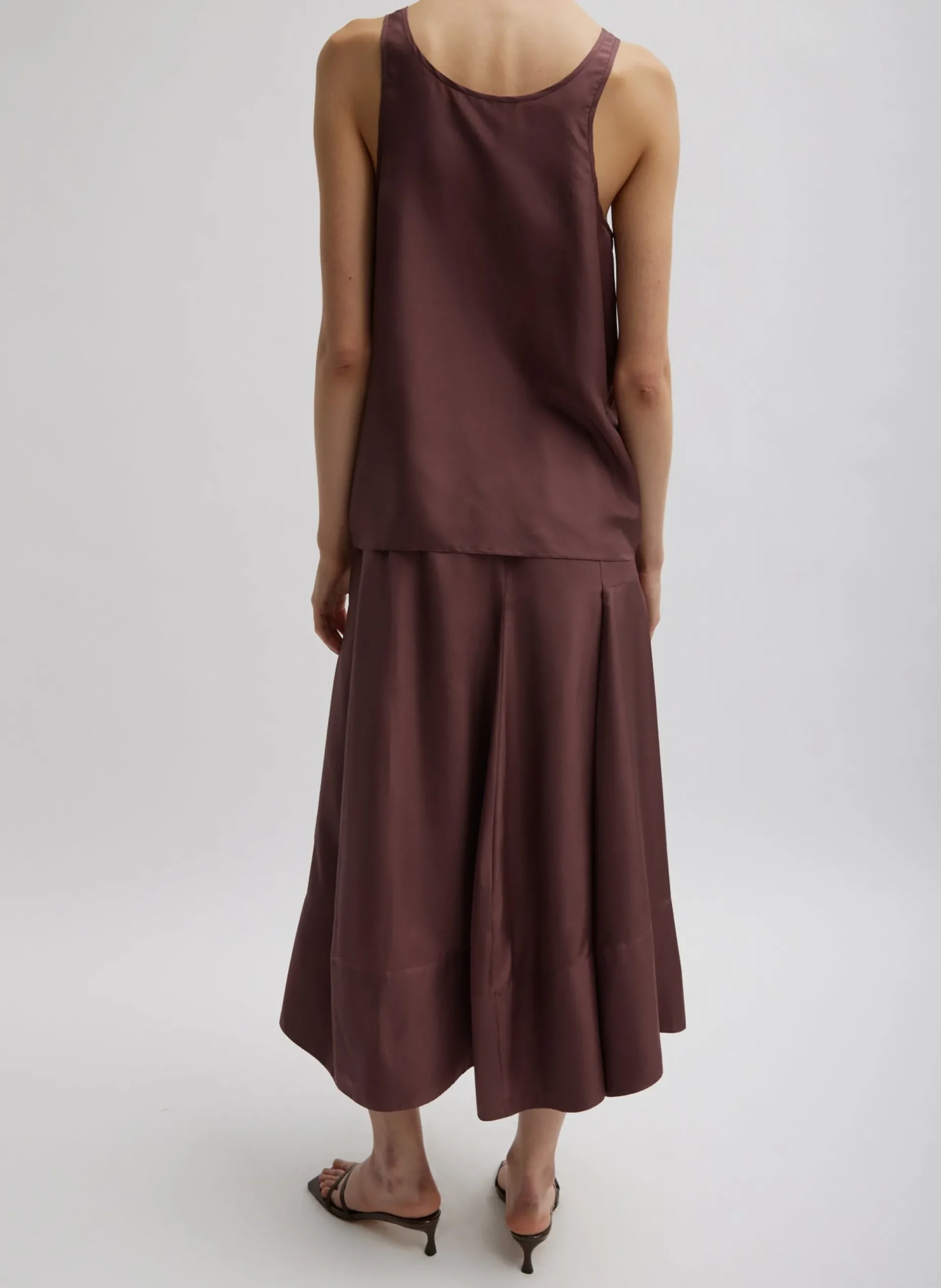 Silk Habutai Circular Seamed Skirt