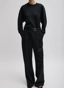Silk Terry Sculpted Sleeve Slim Sweatshirt