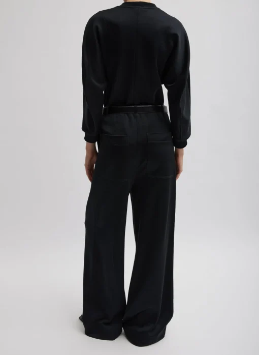 Silk Terry Sculpted Sleeve Slim Sweatshirt