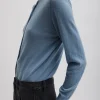 Skinlike Mercerized Wool Shrunken Cardigan