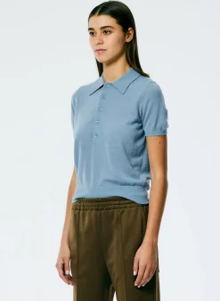 Skinlike Mercerized Wool Shrunken Polo