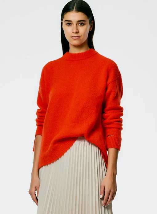 Soft Mohair Crewneck Easy Pullover