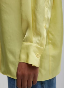Spring Acetate Shirt With Cocoon Back
