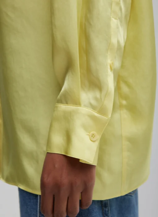 Spring Acetate Shirt With Cocoon Back