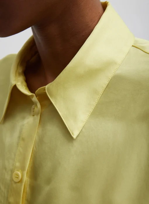 Spring Acetate Shirt With Cocoon Back